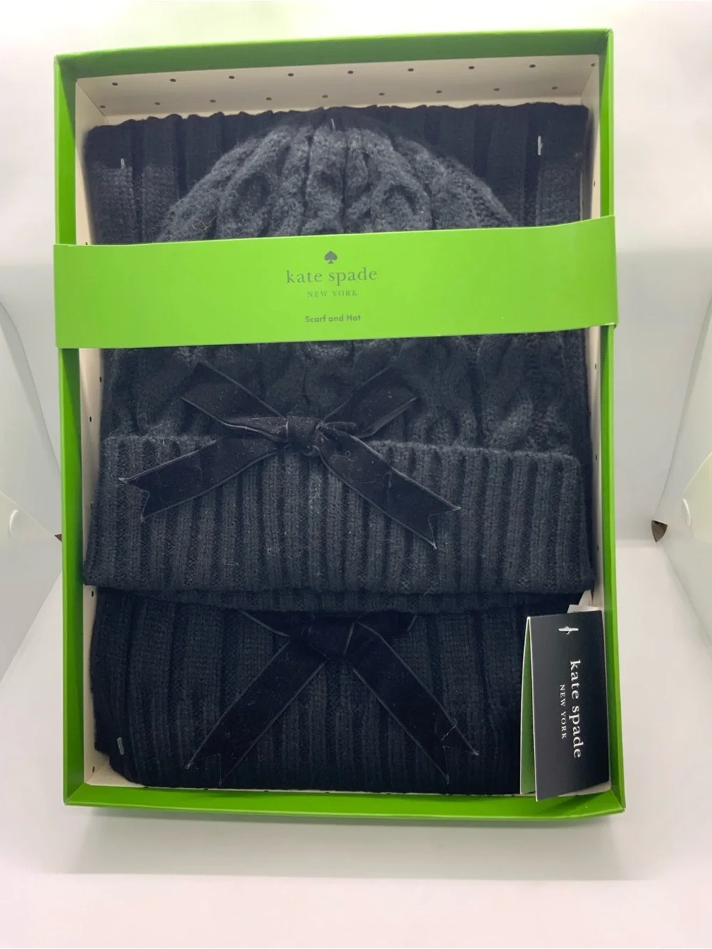 Kate Spade New York bow beanie & scarf gift box set Kate Spade New York